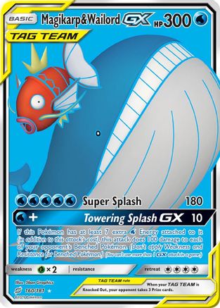 SM - Team Up Magikarp & Wailord GX (Full Art) #160