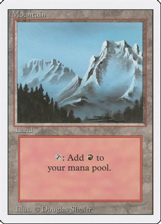 Mountain (B) - Revised Edition - Magic: The Gathering