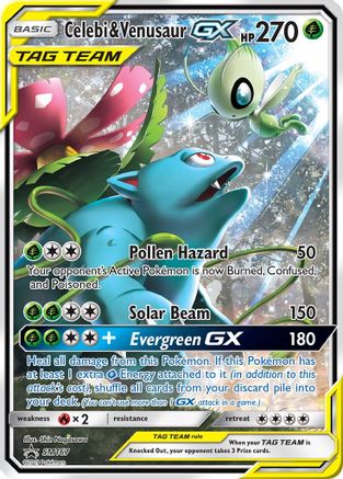 Celebi Venusaur GX Near Mint Normal English Pokemon 001 Sun and Moon Team Up 