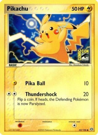 Miscellaneous Cards & Products Pikachu - 60/106 (SDCC 2005) #060
