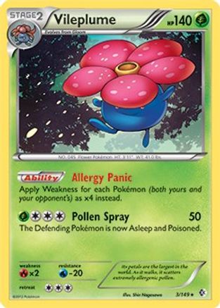 Deck Exclusives Vileplume - 3/149 (BW Boundaries Crossed) #003