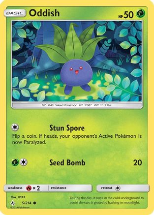 SM - Unbroken Bonds Oddish (5) #5