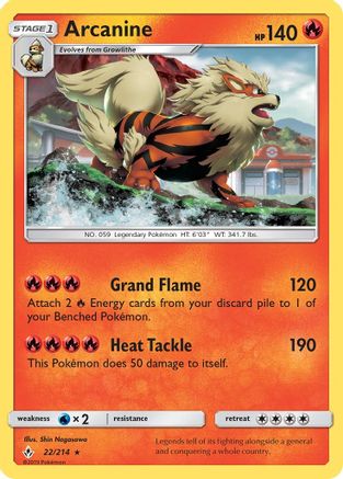SM - Unbroken Bonds Arcanine #22