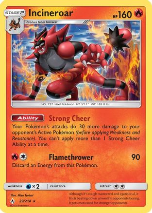 SM - Unbroken Bonds Incineroar #29