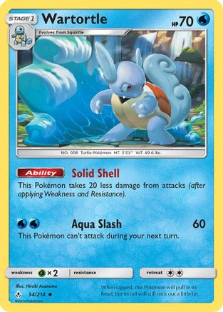 SM - Unbroken Bonds Wartortle #34