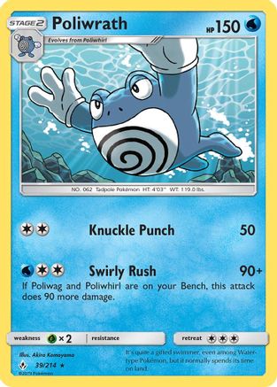 SM - Unbroken Bonds Poliwrath #39