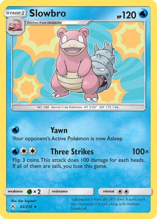 SM - Unbroken Bonds Slowbro #43