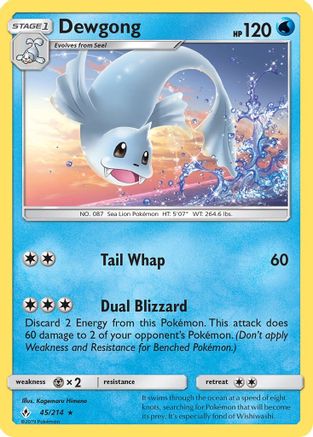 SM - Unbroken Bonds Dewgong #45