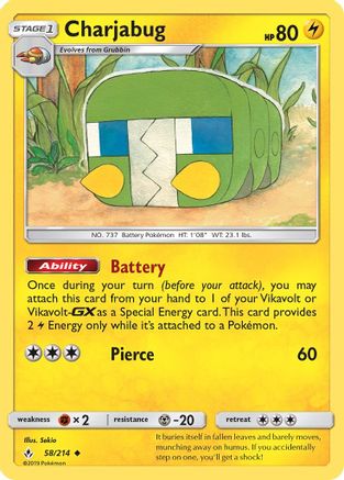 SM - Unbroken Bonds Charjabug #58