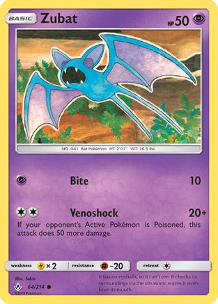 SM - Unbroken Bonds Zubat #64