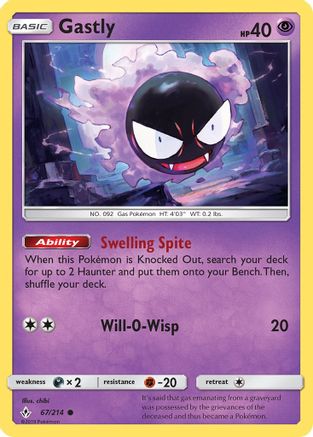 SM - Unbroken Bonds Gastly (67) #67