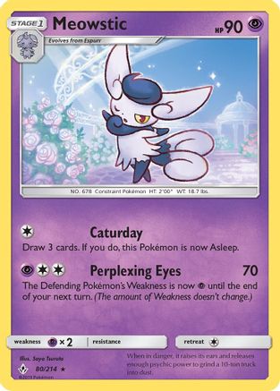 SM - Unbroken Bonds Meowstic #80