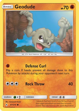 SM - Unbroken Bonds Geodude #87