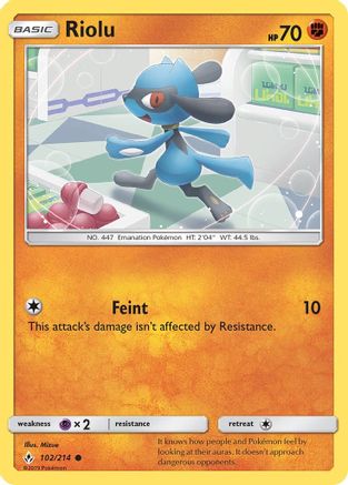 SM - Unbroken Bonds Riolu #102