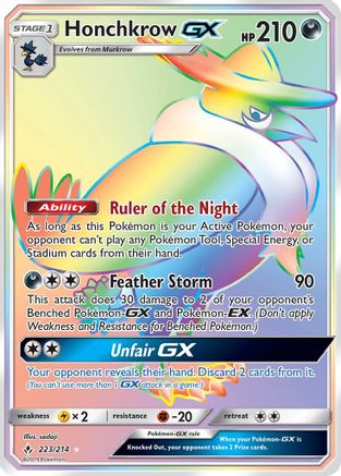 SM - Unbroken Bonds Honchkrow GX (Secret) #223