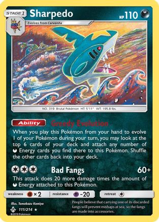 SM - Unbroken Bonds Sharpedo #111