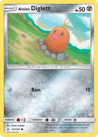 SM - Unbroken Bonds Alolan Diglett #121