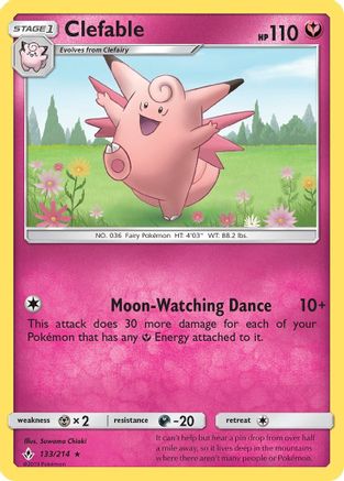 SM - Unbroken Bonds Clefable #133