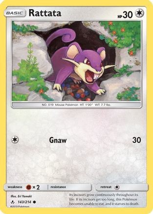 SM - Unbroken Bonds Rattata #143