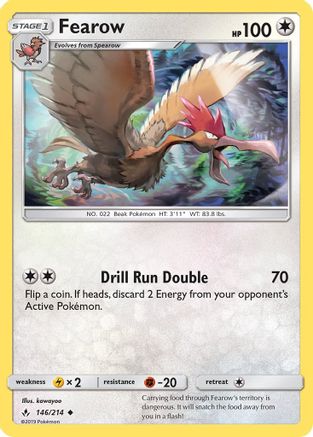 SM - Unbroken Bonds Fearow #146