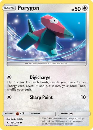 SM - Unbroken Bonds Porygon (154) #154