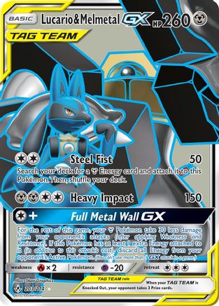 SM - Unbroken Bonds Lucario & Melmetal GX (Full Art) #203