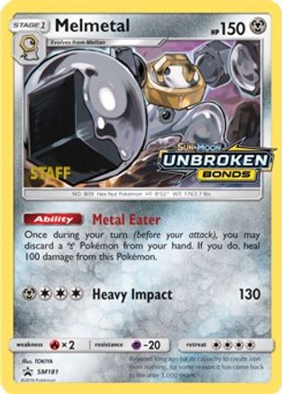 SM Promos Melmetal - SM181 (Prerelease) [Staff] #SM181