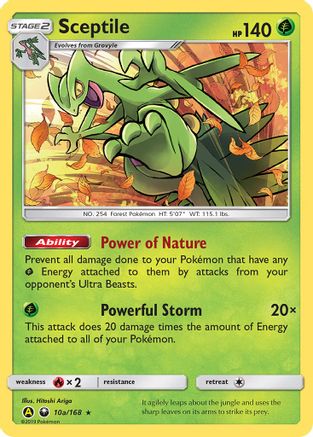 Sceptile 010a Yellow A Alternate Pokémon card