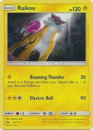 Deck Exclusives Raikou - 32/73 (Let's Play, Pikachu!) (Cracked Ice Holo) #032