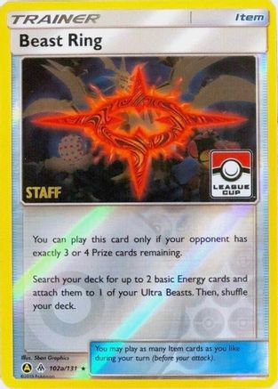 League & Championship Cards Beast Ring - 102a/131 (League Cup) [Staff] #102a