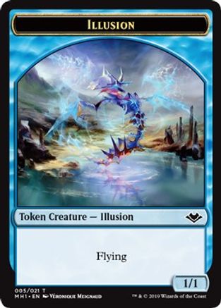 Illusion // Golem Double-Sided Token