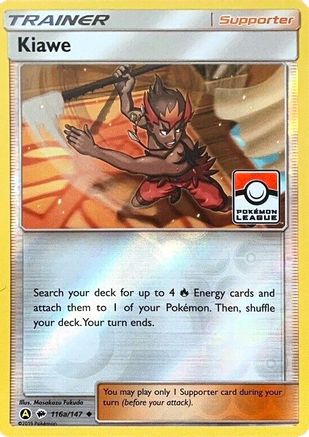 League & Championship Cards Kiawe - 116a/147 (Pokemon League) #116a