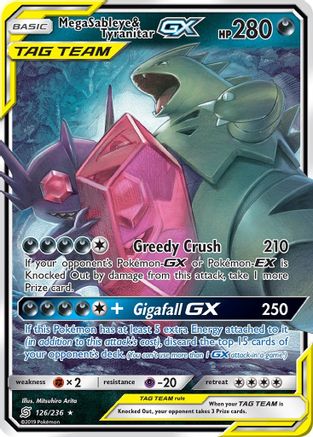 SM - Unified Minds Mega Sableye & Tyranitar GX #126