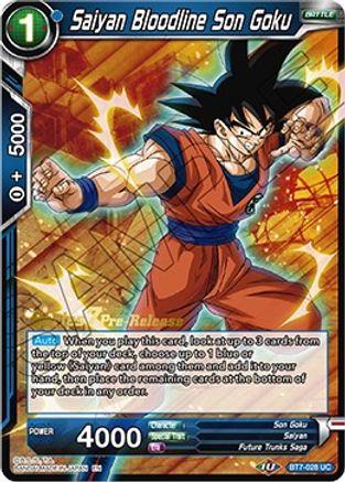 Saiyan Bloodline Son Goku - Assault of the Saiyans Pre-Release Cards ...