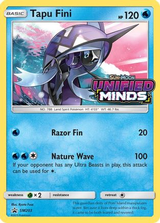 SM Promos Tapu Fini - SM203 (Prerelease) #SM203