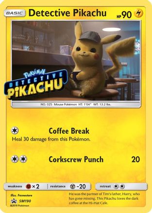 SM Promos Detective Pikachu - SM190 (Stamped) #SM190