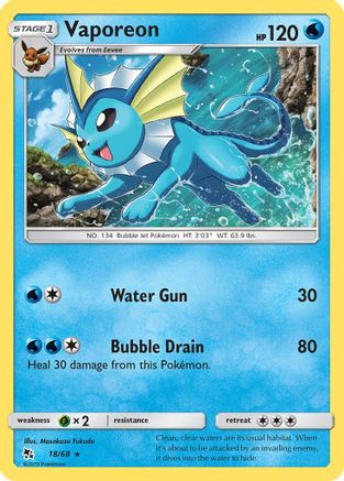 Hidden Fates Vaporeon #18