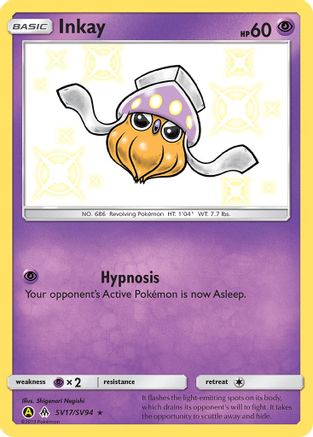 Hidden Fates: Shiny Vault Inkay #SV17