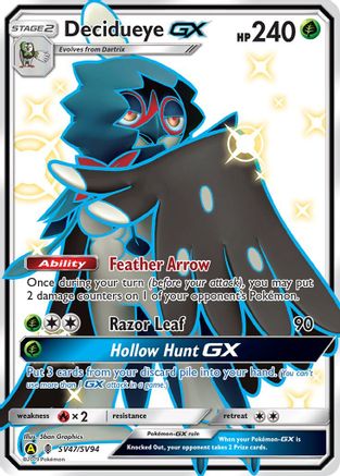 Hidden Fates: Shiny Vault Decidueye GX #SV47