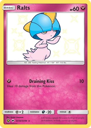 Hidden Fates: Shiny Vault Ralts #SV34
