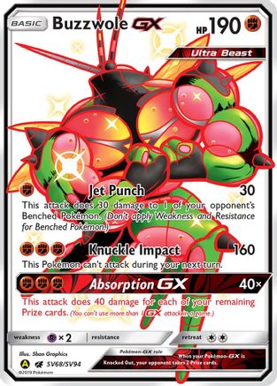 Hidden Fates: Shiny Vault Buzzwole GX #SV68