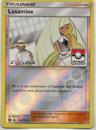 League & Championship Cards Lusamine - 153a/156 (League Challenge) [2nd Place] #153a