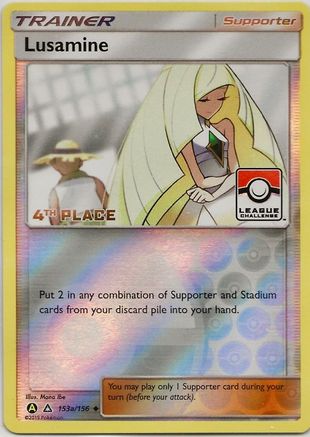 League & Championship Cards Lusamine - 153a/156 (League Challenge) [4th Place] #153a