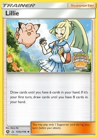 League & Championship Cards Lillie - 125a/156 (Regional Championships) #125a
