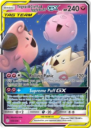 SM - Cosmic Eclipse Togepi & Cleffa & Igglybuff GX #143