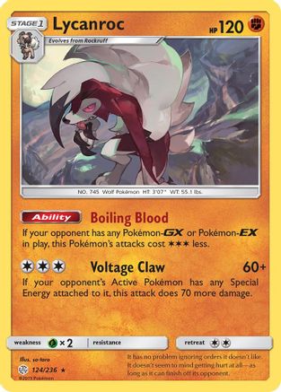 SM - Cosmic Eclipse Lycanroc #124