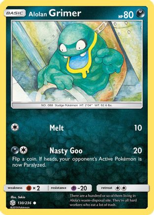 SM - Cosmic Eclipse Alolan Grimer #130