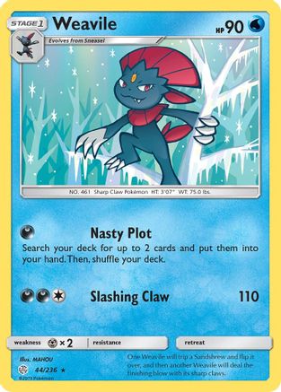 SM - Cosmic Eclipse Weavile #44