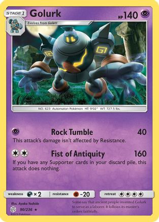 SM - Cosmic Eclipse Golurk #90