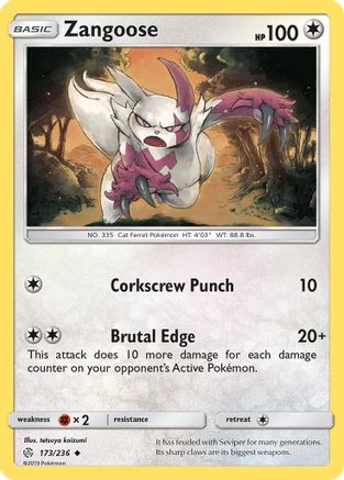 SM - Cosmic Eclipse Zangoose #173